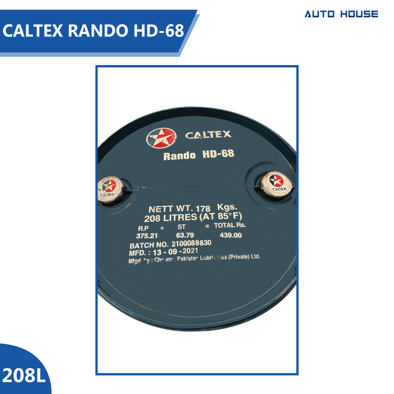 Caltex Hydraulic Oil Rando HD-68 208L Drum