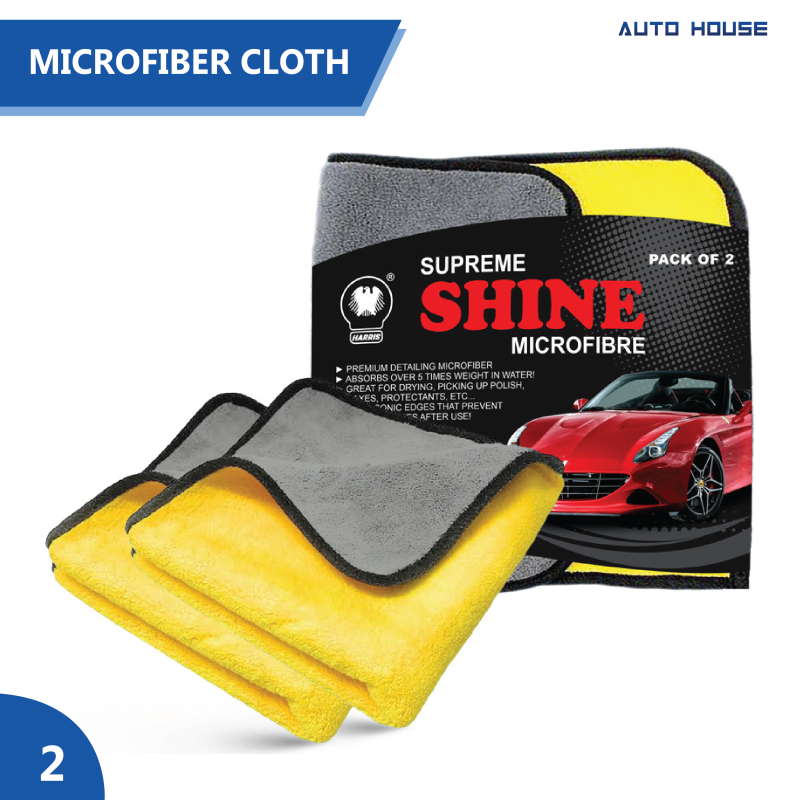 Supreme Shine Microfiber cloth Double Sided 40 X 39cm (2 Pcs)