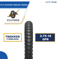 Panther Tubeless Tyre Trekker 2.75-18 (Rear) 6 PR – 100 CC Prider  Motorcycle Tyre for Alloy Rim